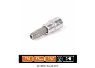 EG Nasadni ključ 1/4" s torx nastavkom 37 mm/T30 / (s rupom) /