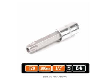 EG Nasadni ključ 1/2" s torx nastavkom 100 mm/T20 / (s rupom) /