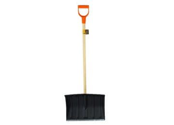 EG Lopata za snijeg s drvenom drškom, 480x1200 mm - crna,