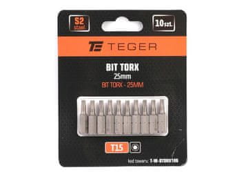 EG Torx bit 25 mm/T15 (set od 10) /