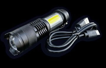 EG Kompaktna LED COB svjetiljka, aluminijsko kućište, 200 lm, s funkcijom osvjetljenja radionice, 500mAh USB baterija