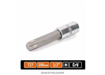 EG 1/2" nasadni ključ s torx nastavkom 100 mm/T27 /