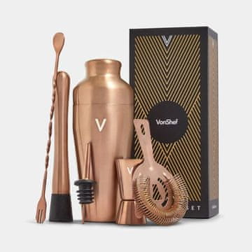 VonShef 6-dijelni set za koktele Parisian Rose Gold