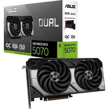ASUS Grafična kartica Dual GeForce RTX 5070, 12GB GDDR7, PCI-E 5.0