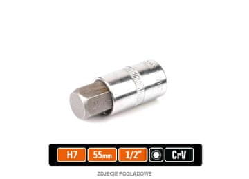 EG Nasadni ključ 1/2" s šesterokutnim nastavkom 55 mm/H7