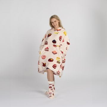 Svilanit Deka s kapuljačom i rukavima, 100% poliester, Cake Time