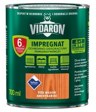Śnieżka VIDARON ZAŠTITNI I DEKORATIVNI IMPREGNACIJSKI PREMAZ AMERIČKI MAHAGONIJEV V06 0,7L