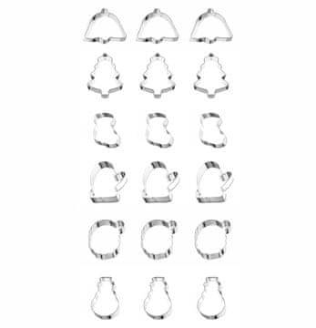 Set od 18 kalupa za kekse, 6 oblika, 2931