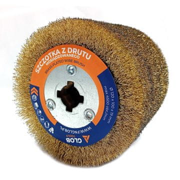 GL Četka za starinsko drvo, mesingana žica, 120x100x19mm
