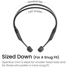 SHOKZ OpenRun Mini USB-C, crne, Bežične slušalice 