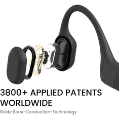 SHOKZ OpenRun Mini USB-C, crne, Bežične slušalice 