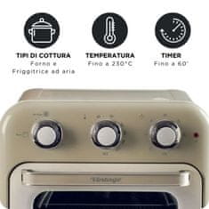 Ariete Cvrtnik na vroč zrak | Air Fryer & Oven Vintage 16L – Bež