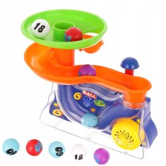 LandToys Fontana s lopticama, staza za loptice, tobogan za napuhavanje loptica, bacač loptica