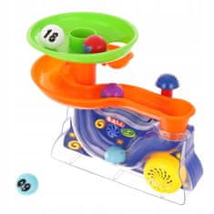 LandToys Fontana s lopticama, staza za loptice, tobogan za napuhavanje loptica, bacač loptica