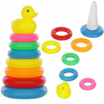 LandToys LT380 Montessori piramidalna slagalica s krugom u obliku patke