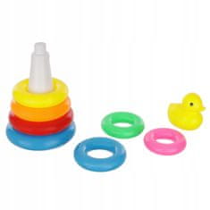 LandToys LT380 Montessori piramidalna slagalica s krugom u obliku patke