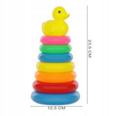 LandToys LT380 Montessori piramidalna slagalica s krugom u obliku patke