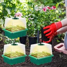 HOME & MARKER® Posuda za sadnice s pregradama – 12 rupa, prozračni poklopac, višekratna | PLANTURKA, zelena