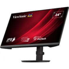 Viewsonic 61 cm/24 palcev (1920 x 1080) ViewSonic VG2408A 16:9 FHD IPS 5 ms 100 Hz HDMI VGA DP Zvočnik Pivot Črna