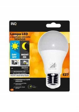 LED žarulja E27 9W 4000K 860lm sa senzorom sumraka