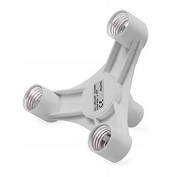 Adapter s E27 grla na 3xE27