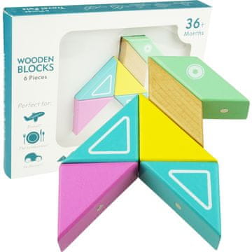 Drveni origami blokovi slagalice s magnetom PAS