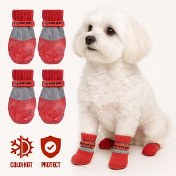 Cool Mango vodootporne čizme za pse s protukliznim potplatima i podesivim trakama, 4 komada - SoftSteps - Paw Shoe