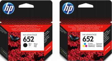 HP 652 set tinte crna F6V25AE + u boji F6V24AE