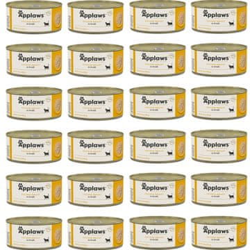 Applaws APPLAWS Pileći file u juhi - Mokra hrana za mačke - 24x156g