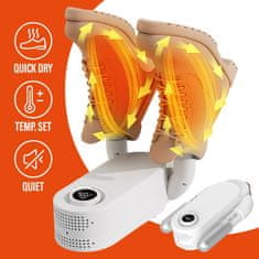 Cool Mango sušilo za cipele i obuću s toplim zrakom, vremenskim gumbom i 130W - Dryshoe