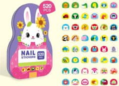 JOJOY® Dječje naljepnice za nokte 520 kom – zabavne, netoksične, razne teme | STICKEEZ Zeko