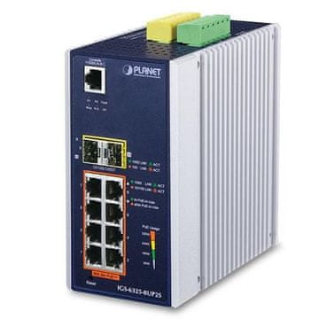 Planet P30 Industrijski preklopnik DIN L3 8P 10/100/1000T 802.3bt PoE + 2-portni 100/1000X SFP Upravljani, IGS-6325-8UP2S