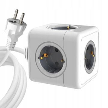 MicroConnect PowerCube 5 Schuko utičnica 1,5 m kabel bijele boje