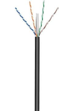 MicroConnect U/UTP CAT6 Vanjski 100m, Crni