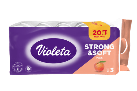  Violeta Strong&Soft toaletni papir, 3 sloja, breskva, 20/1 