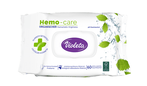 Violeta HemoCare toaletni papir, vlažni, 60/1
