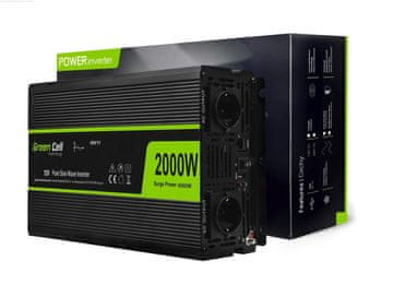 Green Green Cell INV11 auto pretvarač 2000 W, crni
