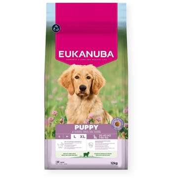 Eukanuba Puppy Large suha hrana za pse bogata janjetinom 12 kg