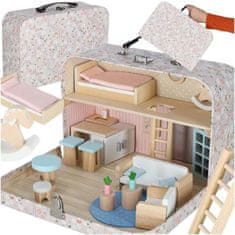 MG Dollhouse kućica za lutke u kovčegu, ružičasta
