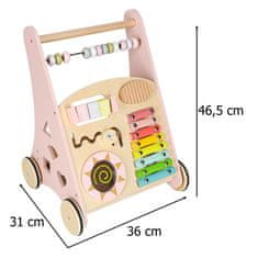MG Walker drvena hodalica s aktivnostima, ružičasta