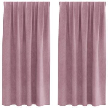 Vidaxl Zavjese za zamračivanje 2 pcs Tamno ružičasta 140 x 175 cm