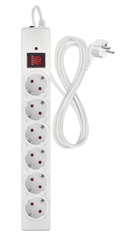EMOS P54215 zaštita od prenapona – 6 utičnica, 1,5 m, bijela