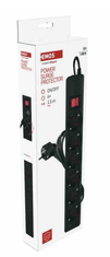 EMOS P54218 zaštita od prenapona – 6 utičnica, 1,5 m, crna