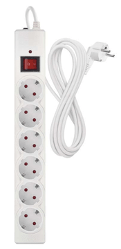 EMOS P54216 zaštita od prenapona – 6 utičnica, 3 m, bijela