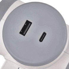 EMOS P0077PD razdjelnik 2×, 1×USB-A+1×USB-C, bijelo-sivi