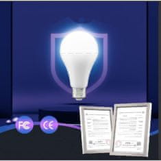 HOME & MARKER® Punjive LED žarulje za nestanak struje – 850 lm, 6500K dnevno svjetlo, do 5 h rada, set 4 kom | EVOBULBS
