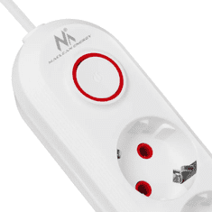 Maclean Splitter produžetak MACLEAN MCE394W sa 3 utičnice + 3xUSB, 1.5m, bijeli