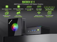 GMKtec Mini PC GMKtec K11 AMD Ryzen 9 8945HS 32GB RAM + 2TB SSD WIN 11 Pro