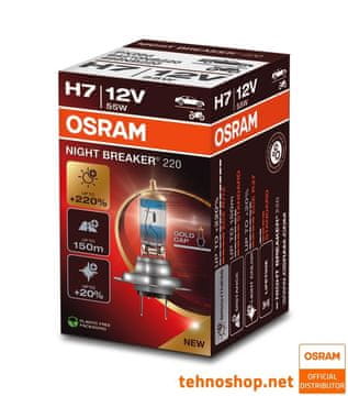 Osram ŽARULJA H7 NIGHT BREAKER +220% 64210NB220 55W PX26d FS1