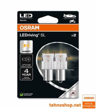Osram ŽARULJA LED PY21W LEDriving SL 12V 1,3W 7507DYP-2BL BAU15s 2BL